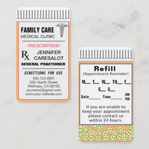 Carte De Visite Rappel de nomination du PRACTIONNAIRE GÉNÉRAL