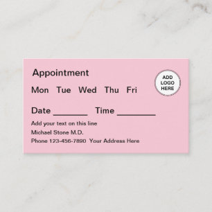 Carte De Visite Rappel de nomination Médicale