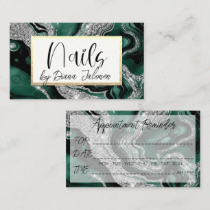 Carte De Visite Rappel de rendez-vous 100 clous Rose Marble
