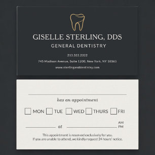 Carte De Visite Rappel de rendez-vous de dentisterie dentaire mode