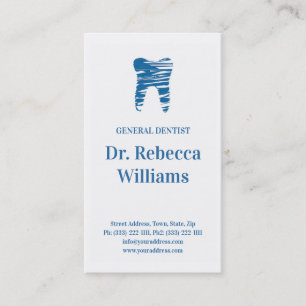 Carte De Visite Rappel de rendez-vous dentaire avec dents esquissé