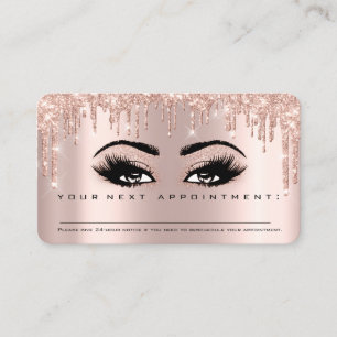 Carte De Visite Rappel de rendez-vous Eyelashes Artiste maquillage