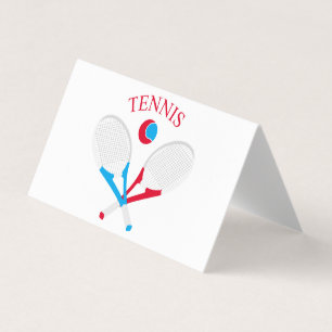 Carte De Visite Raquettes de tennis et ballon de tennis