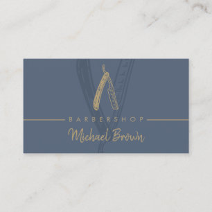 Carte De Visite Raseur Barbe Navy