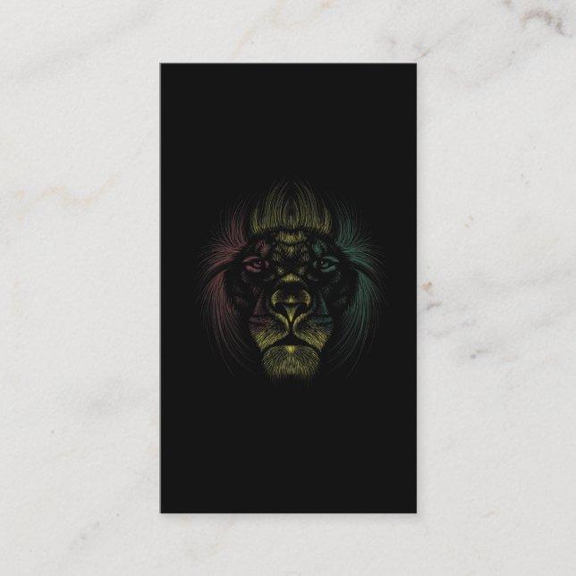 Carte De Visite  Rasta Lion Head Jamaïque Afrique Amour animal (Devant)