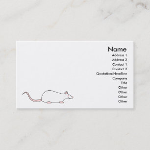 Carte De Visite Rat blanc d'animal familier albinos