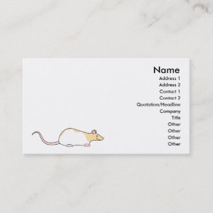 Carte De Visite Rat d'animal familier. Faon et varié à capuchon