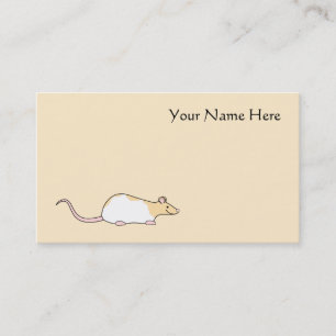 Carte De Visite Rat d'animal familier. Faon et varié à capuchon