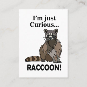 Carte De Visite Raton laveur curieux drôle