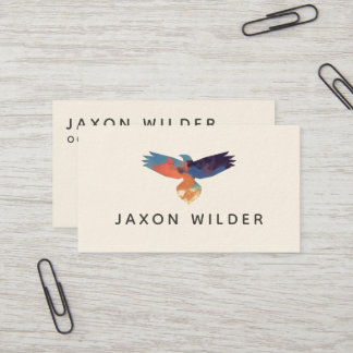 Carte De Visite Raven Bird Silhouette Nuage Aquarelle Minimale