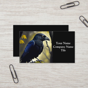 Carte De Visite Raven rustique - Natures Guardian