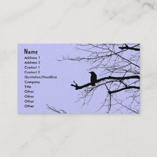 Carte De Visite Raven sur l'arbre