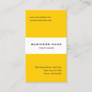 Carte de visite rayé jaune et blanc Tangerine