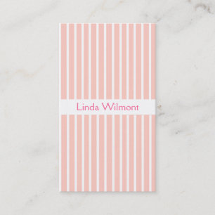 Carte de visite rayé rose