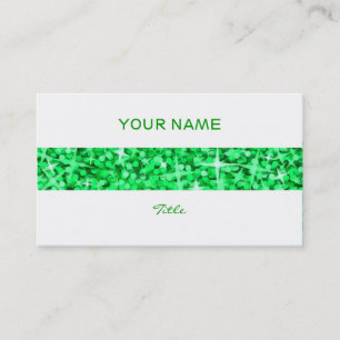 Carte de visite rayé vert Glitz dos blanc