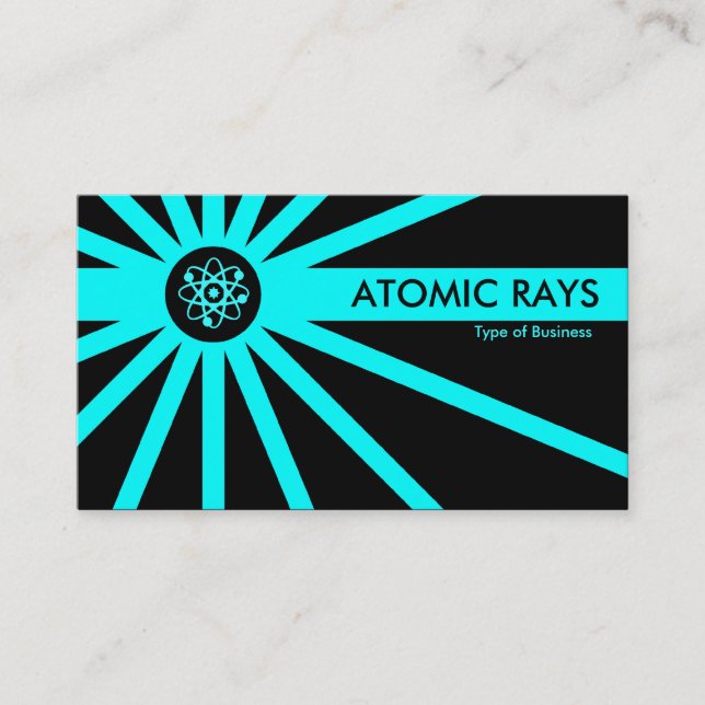 Carte De Visite Rayons atomiques Cyan (Devant)