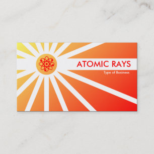 Carte De Visite Rayons atomiques - Rouge et Jaune ombragé