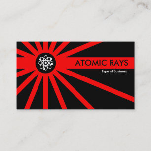 Carte De Visite Rayons atomiques rouges