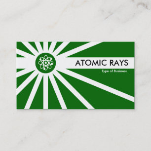 Carte De Visite Rayons atomiques - vert d'herbe foncé