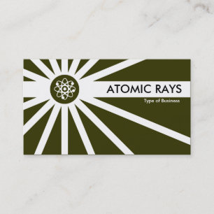 Carte De Visite Rayons atomiques - Vert olive foncé