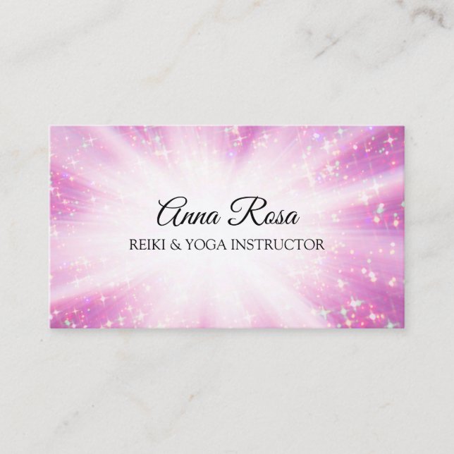 Carte De Visite Rayons curatifs d'étincelle de massage de Reiki de (Devant)