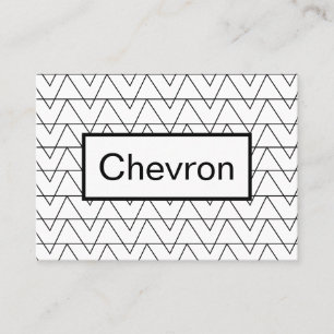Carte De Visite Rayure à chevron noir et blanc