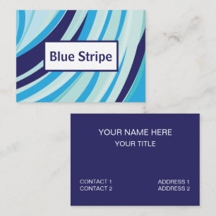 Carte De Visite Rayure diagonale bleue