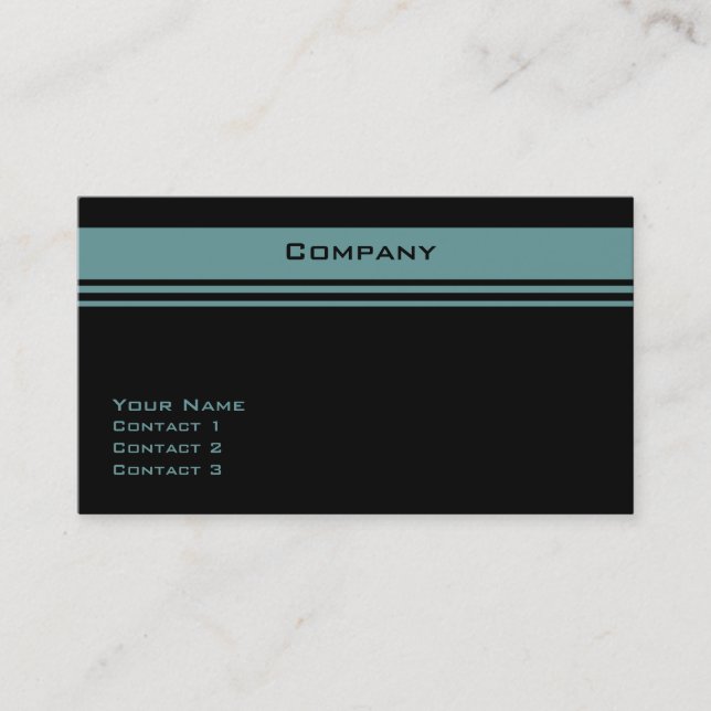 Carte De Visite Rayure faite sur commande (bleu/vert) (Devant)