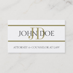 Carte De Visite Rayures d'or de la mandataire W/W - en-tête de