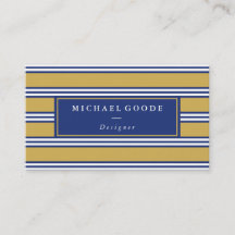 Rayures élégantes de bleu marine et de moutarde