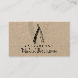 Carte De Visite Razor Barbershop Salon de coupe de cheveux pour ho