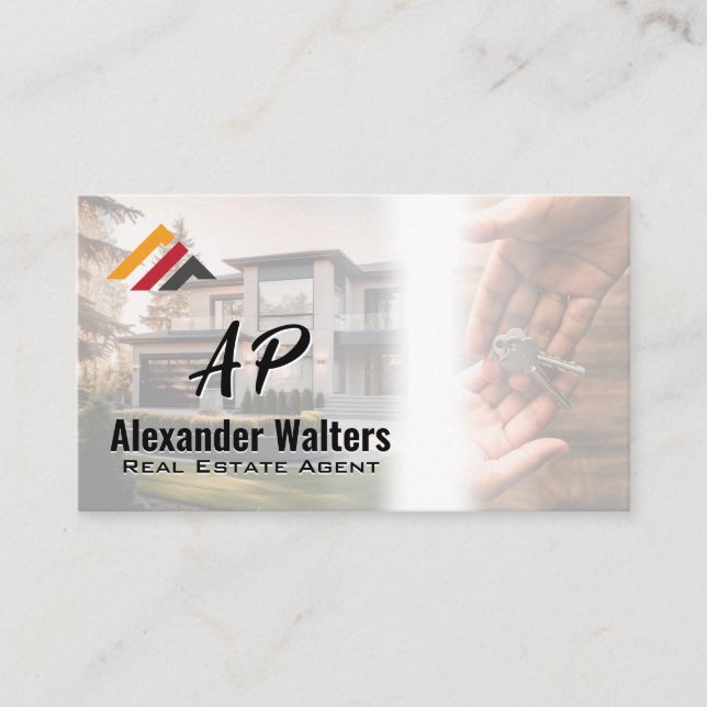 Carte De Visite Real Estate | House Keys Handed | Real Estate (Devant)