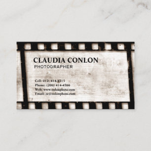Carte De Visite Réalisateur de film rétro grunge