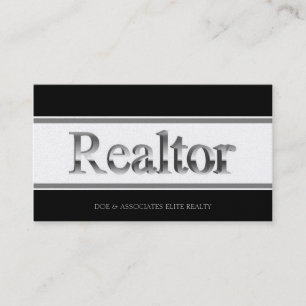 Carte De Visite Realtor 3D Stripes Noir Golden