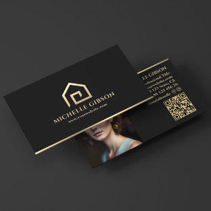 Carte De Visite Realtor Minimal Courtier en hypothèques Logo de Bl