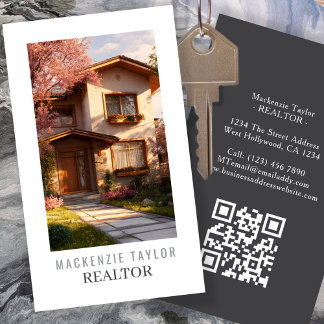 Carte De Visite Realtor Photo Professional Personalized QR Code