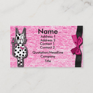 Carte de visite rebelle de chat