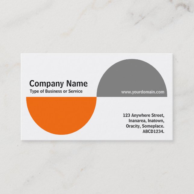 Carte De Visite Recents alternatifs - orange et gris (Devant)