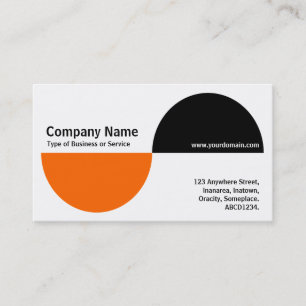 Carte De Visite Recents alternatifs - orange et noir