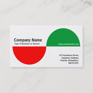 Carte De Visite Recents alternatifs - rouge et vert (or)