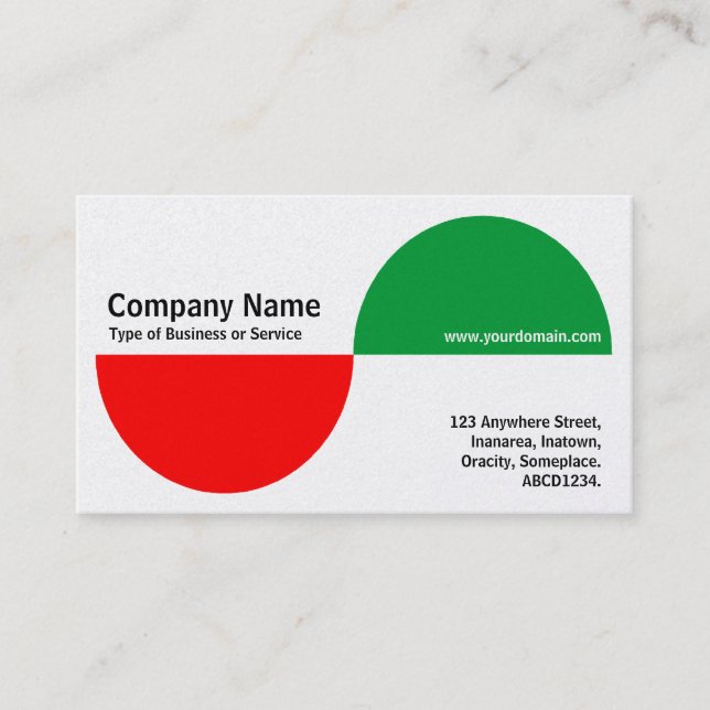 Carte De Visite Recents alternatifs - rouge et vert (or) (Devant)
