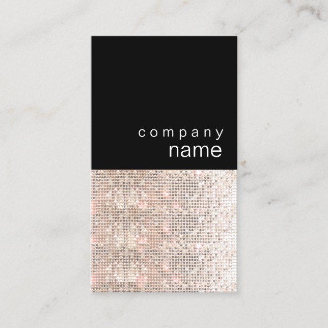 Carte De Visite Récepteur Sequin Moderne et Hip FAUX (Devant)