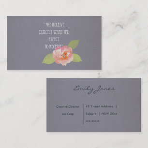 CARTE DE VISITE RECEVEZ CE QUE NOUS COMPTONS POUR RECEVOIR FLORAL