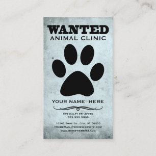 Carte De Visite recherché : clinique animale