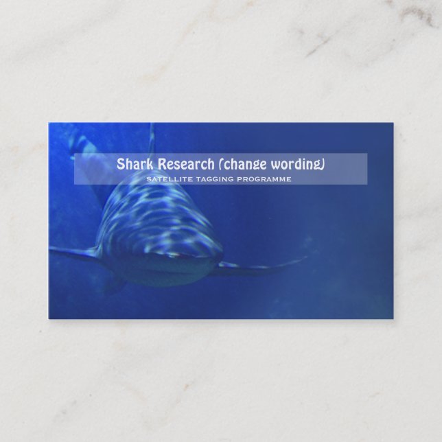 Carte De Visite Recherche de marine de biologie de requin (Devant)