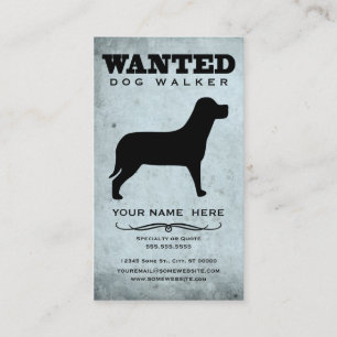 Carte De Visite recherché : marcheur de chiens