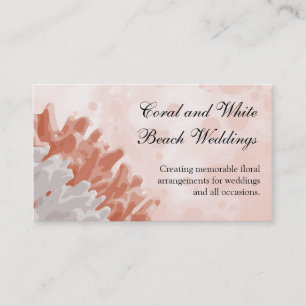 Carte De Visite Récif corail et blanc
