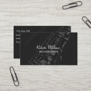 Carte De Visite récital de saxophone de musique jazz noire