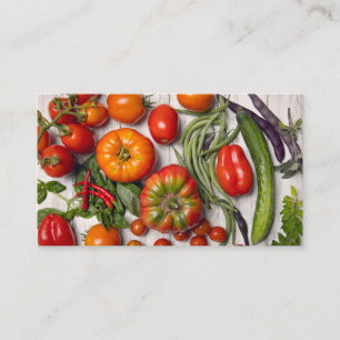 Carte De Visite Récolte de légumes et d'herbes