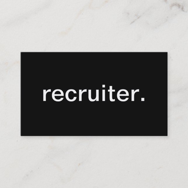 Carte De Visite Recruteur (Devant)